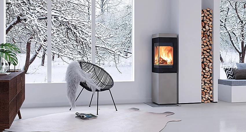 Poèle et ambiance hivernale