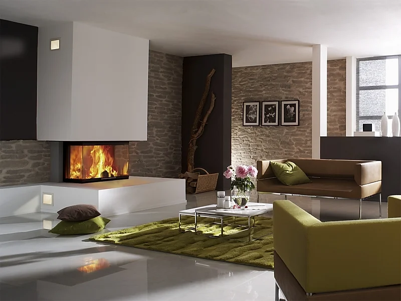 salon moderne archiflam cheminée contemporaine