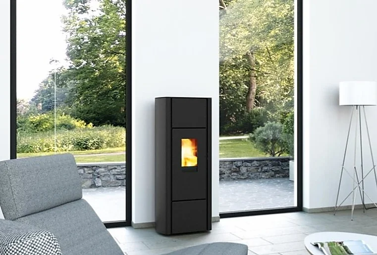 salon moderne poêle contemporain noir archiflam