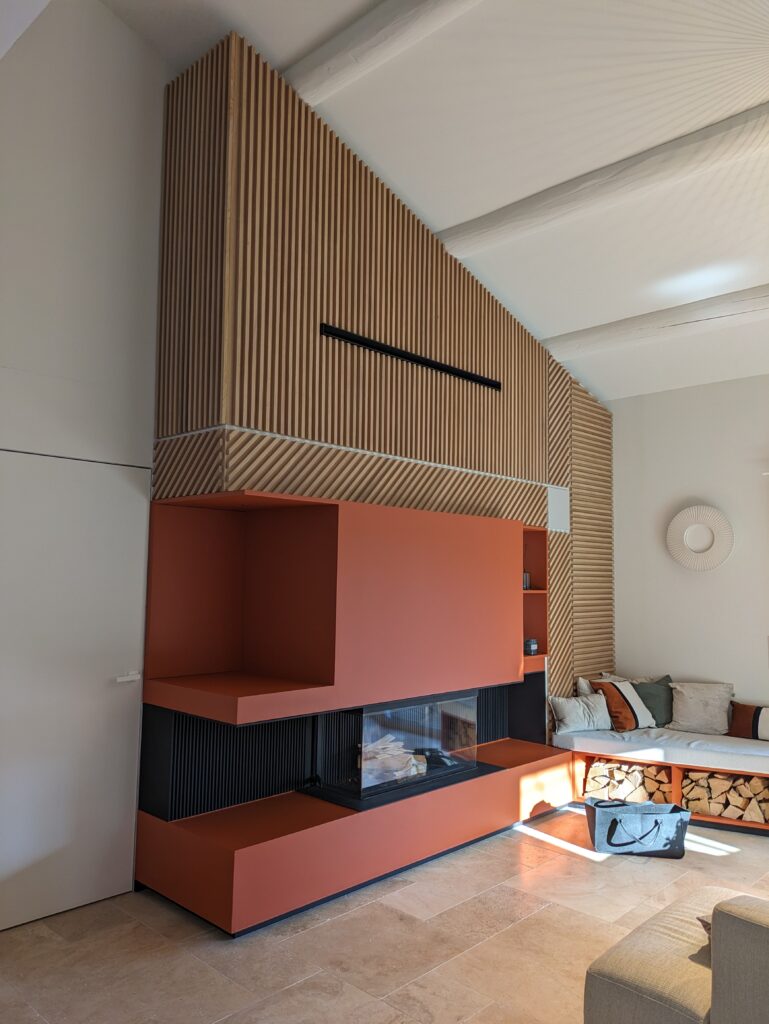 insert bois installé dans cheminée à Saint-Cannat
