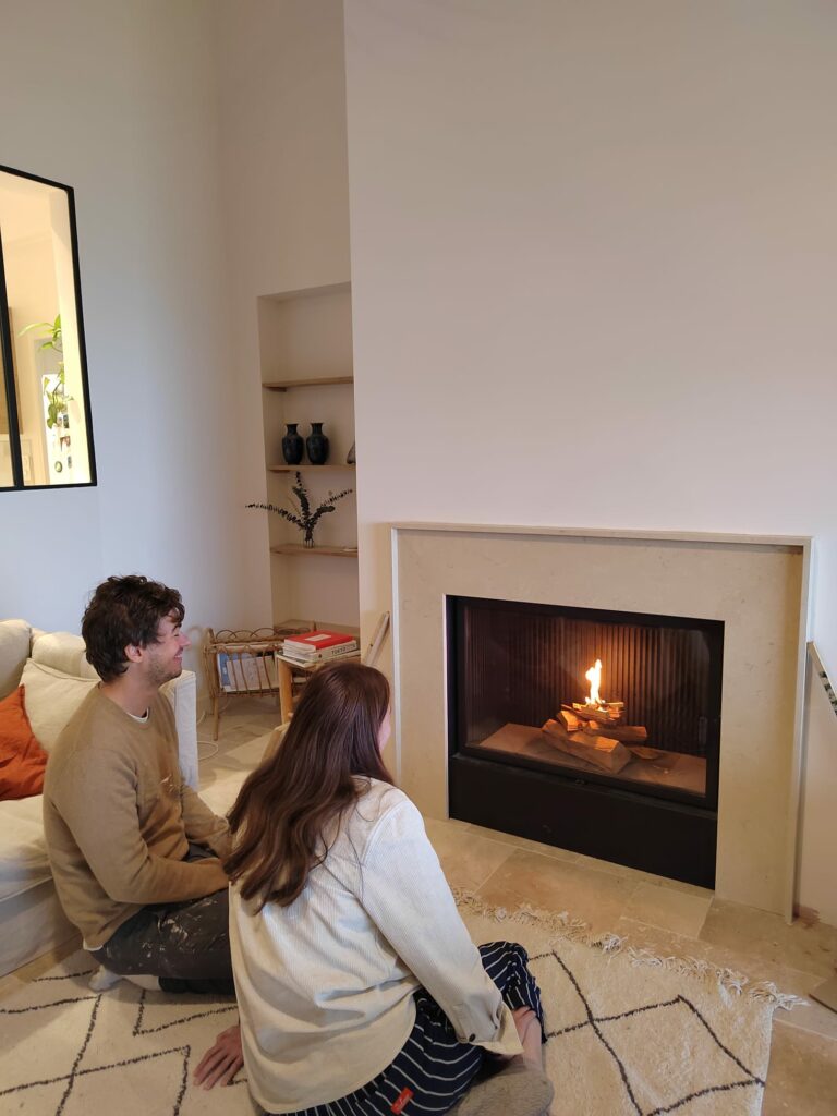 insert bois installé dans maison à Cabriès